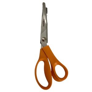 Fiskars USA 9" Pinking Shears Scissors Orange Handle Zig Zag Cut Crafts Fabrics